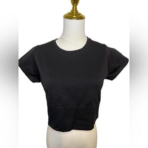 Offline By Aerie Stretchy Black Crop Top SZ Large